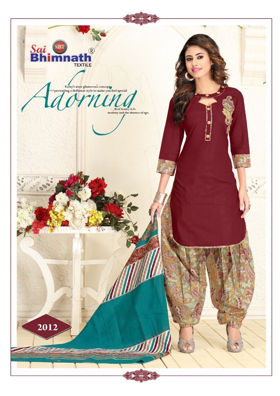 Patiyala Vol-2 By Sai Bhimnath Textiles 2001 To 2012 Series Beautiful Patiyala Suits Stylish Fancy Colorful Casual Wear & Ethnic Wear Cotton Printed Dresses At Wholesale Price