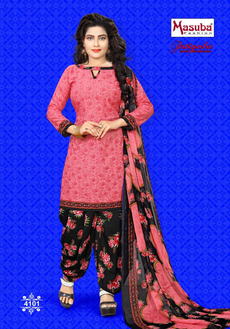 Patiyala Vol-41 By Masuba Fashion 4101 To 4110 Series Indian Traditional Wear Collection Beautiful Stylish Fancy Colorful Party Wear & Wear Crepe Printed Dress At Wholesale Price
