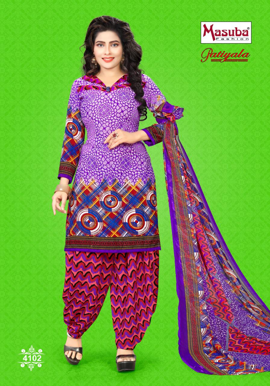 Patiyala Vol-41 By Masuba Fashion 4101 To 4110 Series Indian Traditional Wear Collection Beautiful Stylish Fancy Colorful Party Wear & Wear Crepe Printed Dress At Wholesale Price