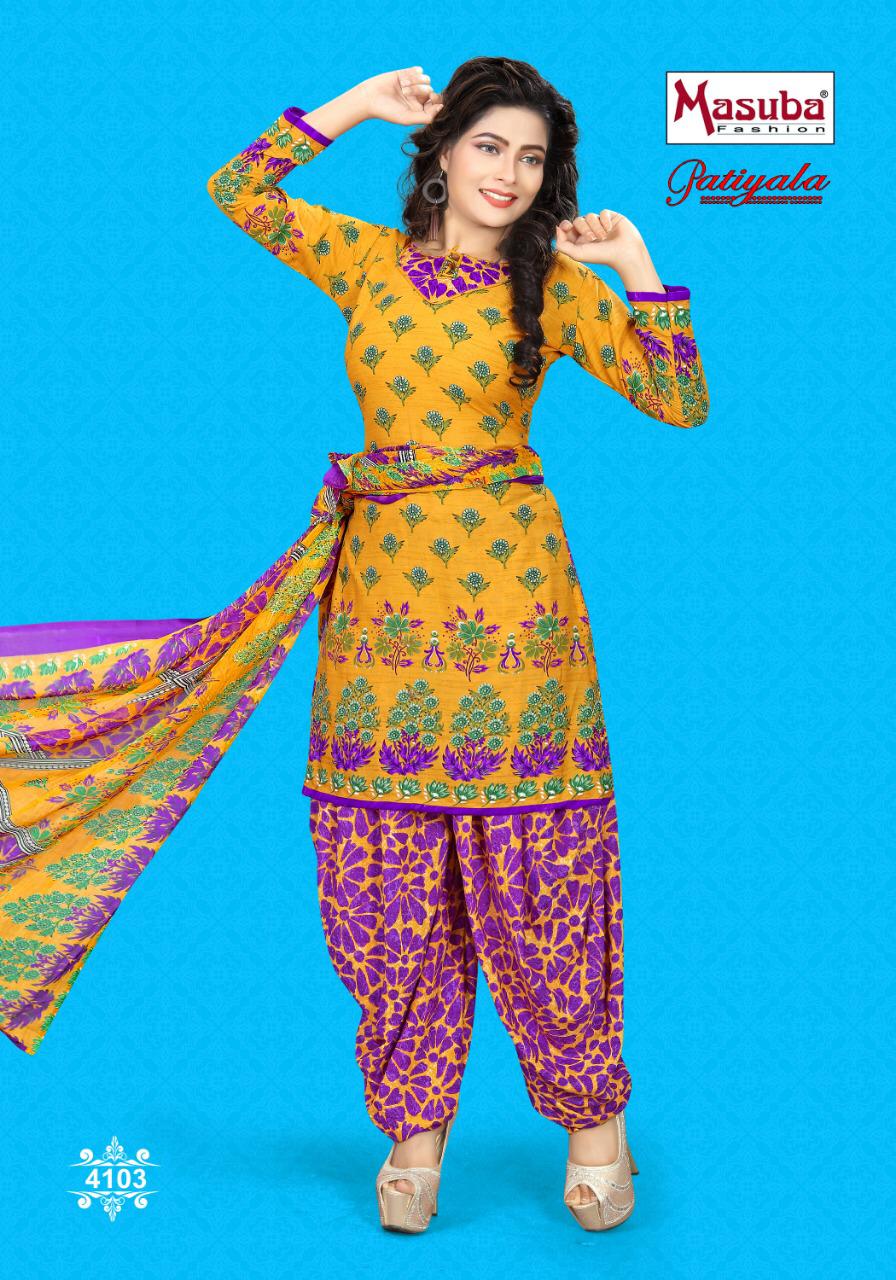 Patiyala Vol-41 By Masuba Fashion 4101 To 4110 Series Indian Traditional Wear Collection Beautiful Stylish Fancy Colorful Party Wear & Wear Crepe Printed Dress At Wholesale Price