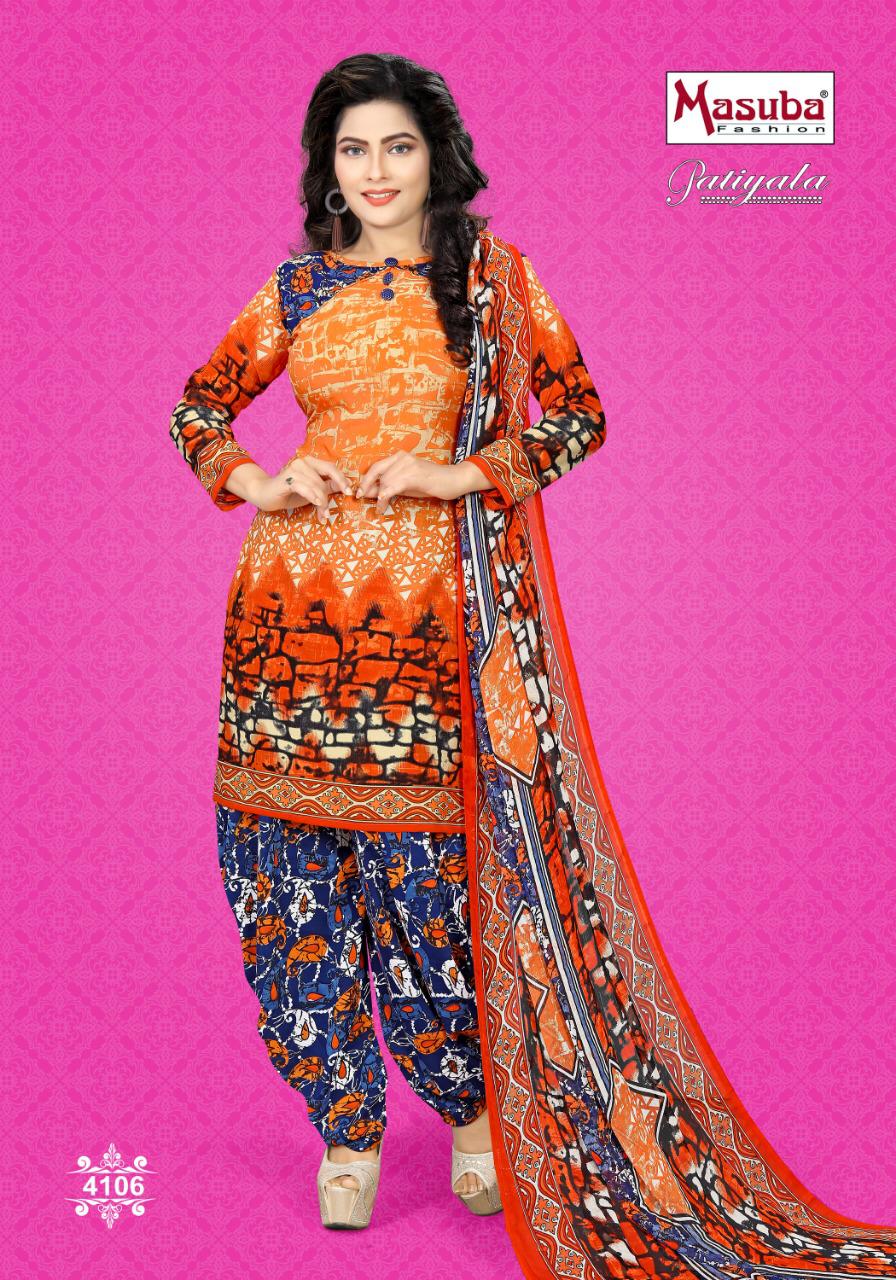 Patiyala Vol-41 By Masuba Fashion 4101 To 4110 Series Indian Traditional Wear Collection Beautiful Stylish Fancy Colorful Party Wear & Wear Crepe Printed Dress At Wholesale Price