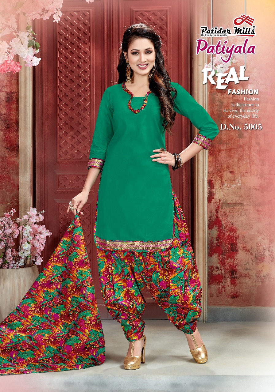 Patiyala Vol-5 By Patidar Mills 5001 To 5012 Series Beautiful Patiyala Suits Colorful Stylish Fancy Colorful Casual Wear & Ethnic Wear Pure Cotton Dresses At Wholesale Price