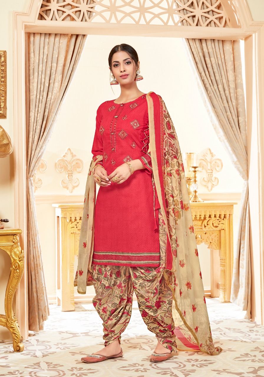 Patiyala Dream By Floreon Trends 1001 To 1010 Series Beautiful Suits Stylish Fancy Colorful Casual Wear & Ethnic Wear Cambric Cotton Printed With Embroidery Dresses At Wholesale Price