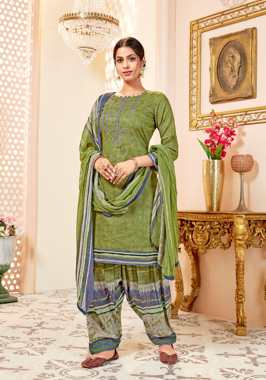 Patiyala Dream By Floreon Trends 1001 To 1010 Series Beautiful Suits Stylish Fancy Colorful Casual Wear & Ethnic Wear Cambric Cotton Printed With Embroidery Dresses At Wholesale Price