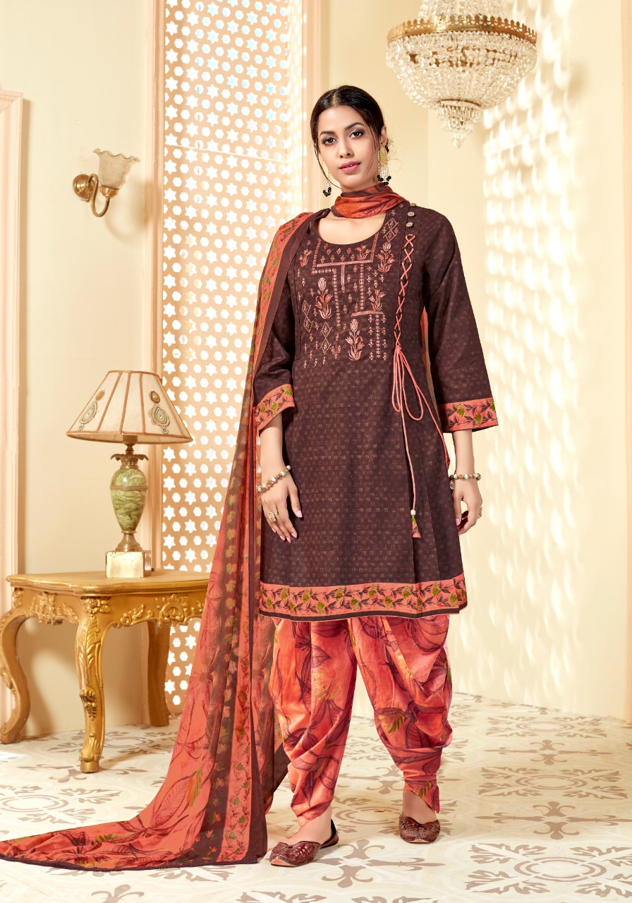 Patiyala Dream By Floreon Trends 1001 To 1010 Series Beautiful Suits Stylish Fancy Colorful Casual Wear & Ethnic Wear Cambric Cotton Printed With Embroidery Dresses At Wholesale Price