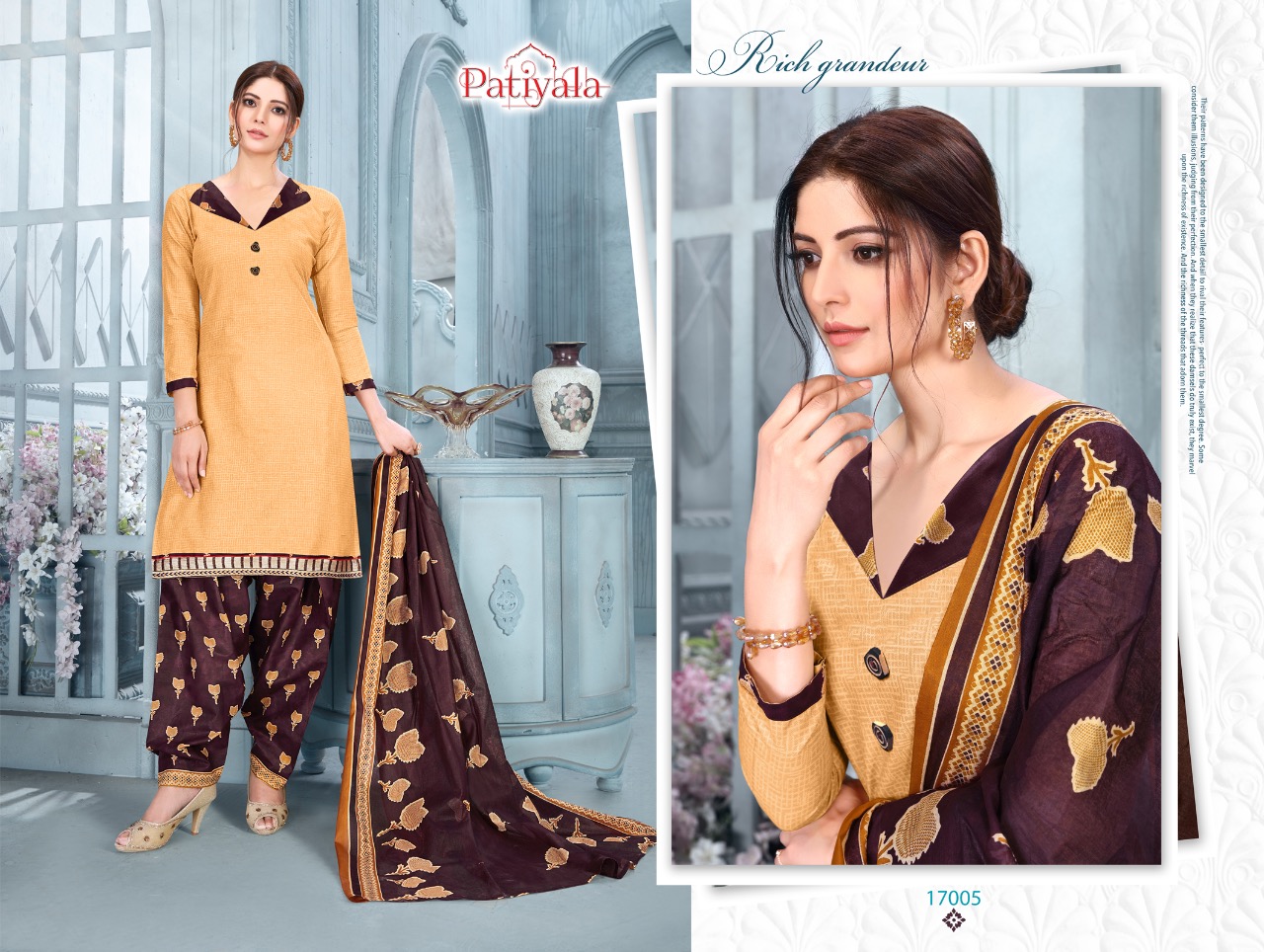 Patiyala Vol-17 By Ganesha 17001 To 17012 Series Beautiful Suits Stylish Fancy Colorful Casual Wear & Ethnic Wear Cotton Printed Dresses At Wholesale Price