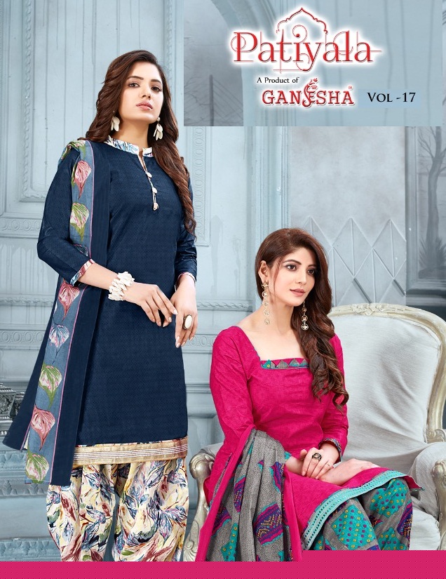 Patiyala Vol-17 By Ganesha 17001 To 17012 Series Beautiful Suits Stylish Fancy Colorful Casual Wear & Ethnic Wear Cotton Printed Dresses At Wholesale Price