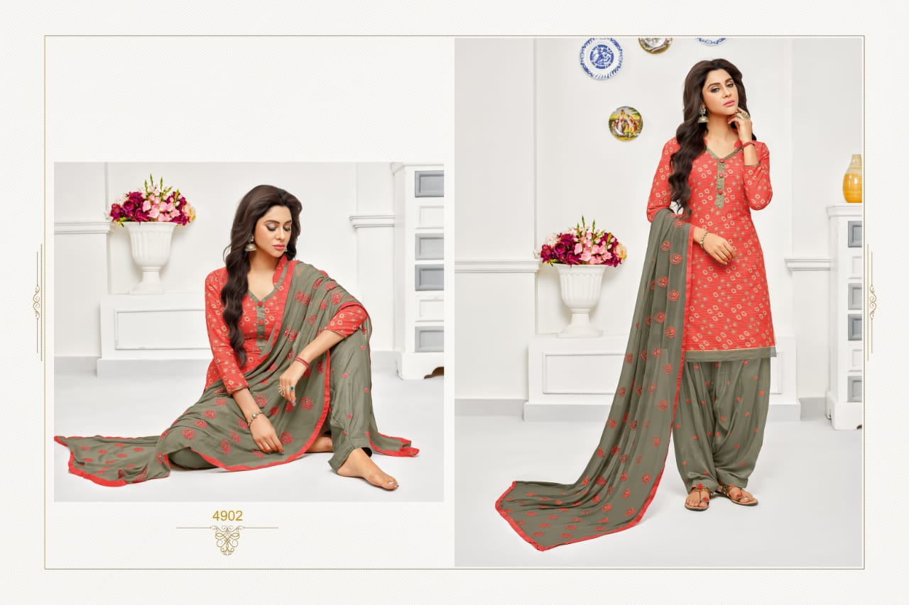 Patiyala By Rr Fashion 4901 To 4912 Series Patiyala Suits Beautiful Suits Colorful Stylish Fancy Casual Wear & Ethnic Wear Cotton Lining Printed Dresses At Wholesale Price