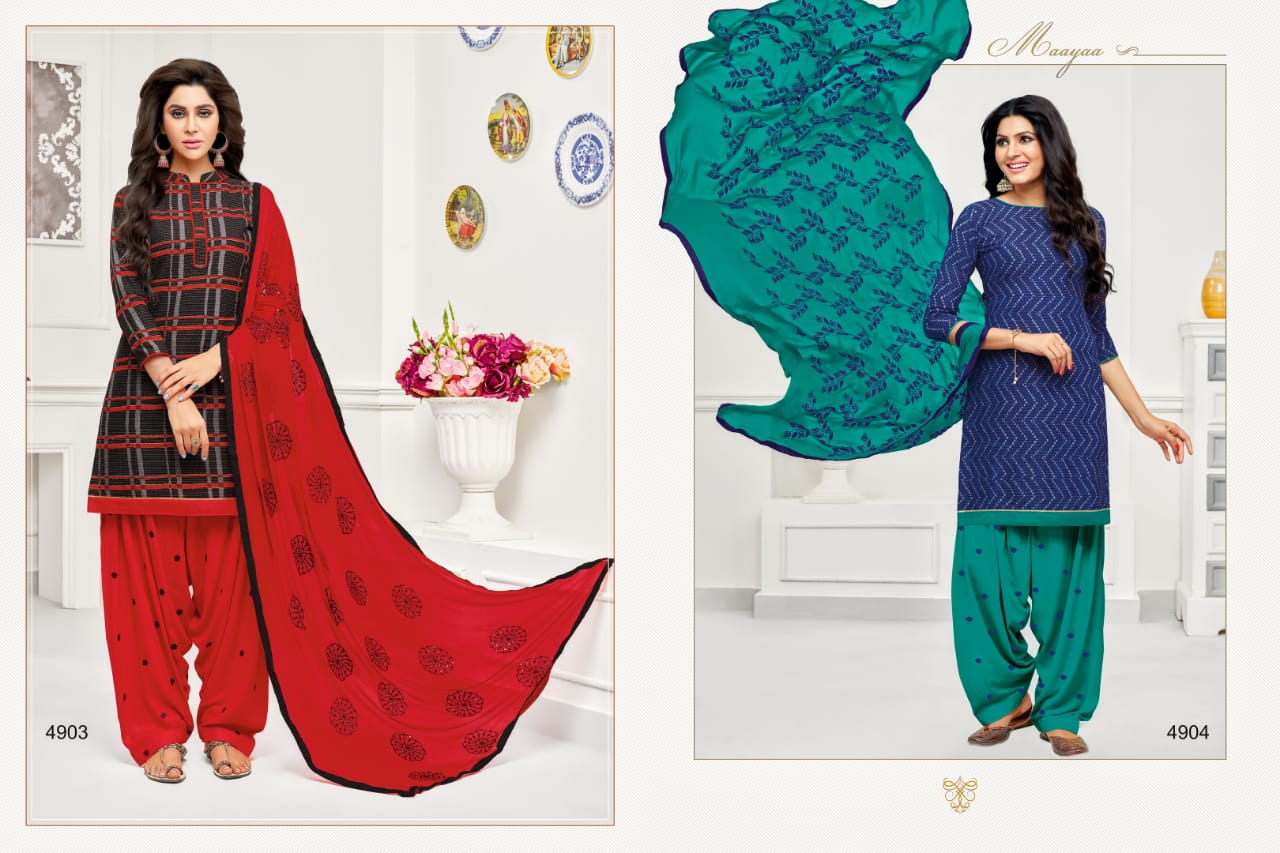 Patiyala By Rr Fashion 4901 To 4912 Series Patiyala Suits Beautiful Suits Colorful Stylish Fancy Casual Wear & Ethnic Wear Cotton Lining Printed Dresses At Wholesale Price