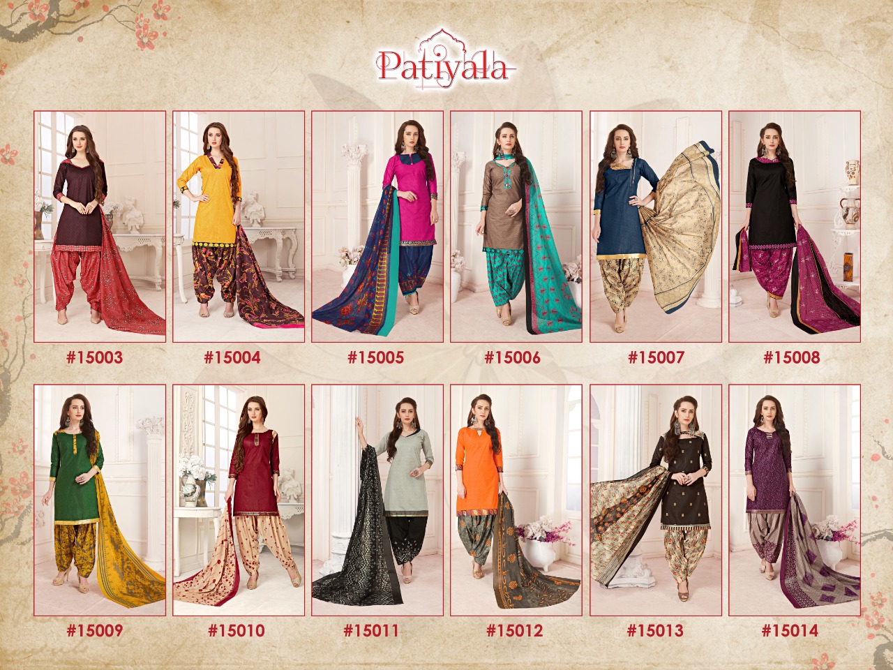 Patiyala Vol-15 By Ganesha 15003 To 15014 Series Beautiful Collection Suits Stylish Fancy Colorful Casual Wear & Ethnic Wear Cotton Print Dresses At Wholesale Price