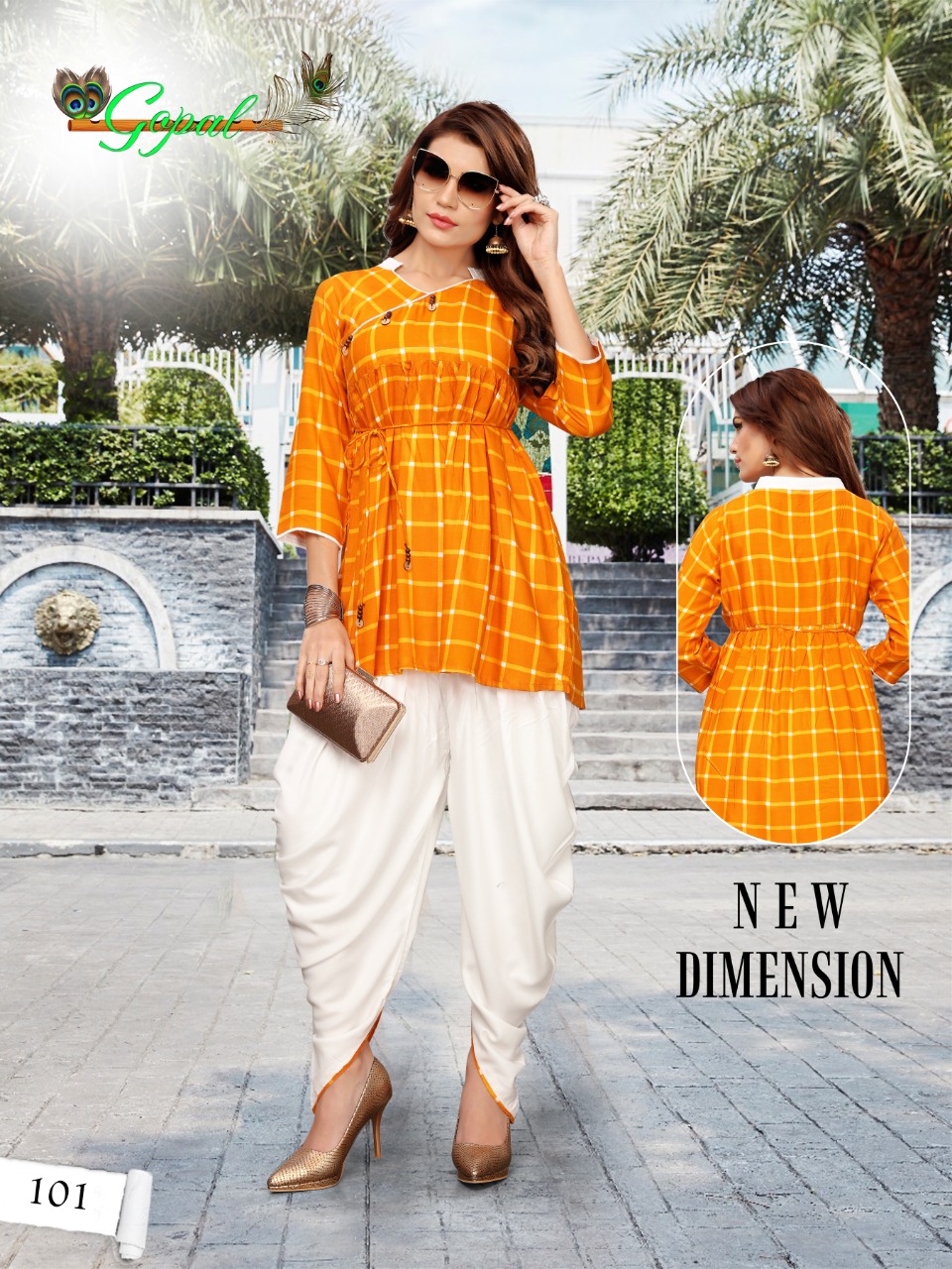 Patola Vol-1 By Gopal 101 To 108 Series Beautiful Colorful Stylish Fancy Casual Wear & Ethnic Wear & Ready To Wear Pure Rayon Printed Kurtis & Dhotis At Wholesale Price