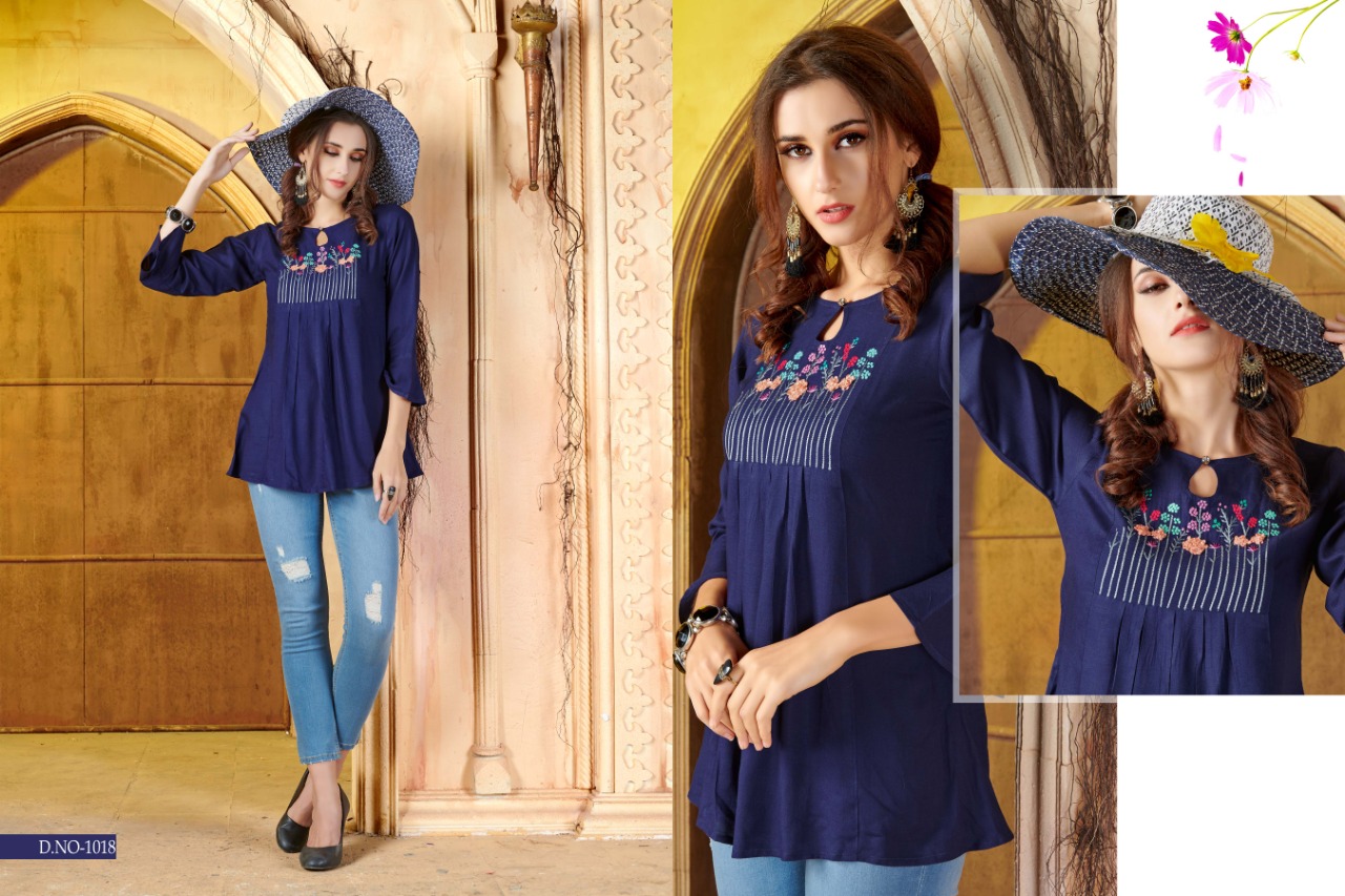 Patola By Chhabili 1017 To 1026 Series Beautiful Stylish Colorful Fancy Party Wear & Ethnic Wear & Ready To Wear Rayon Slub Embroidered Kurtis At Wholesale Price