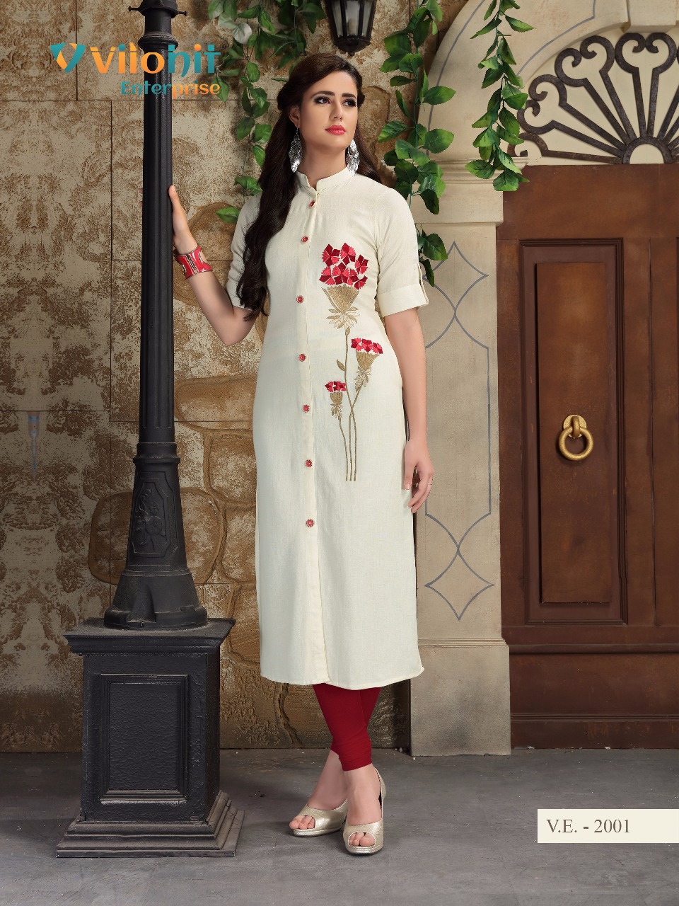 Payal Vol-2 By Vilohit Enterprise 2001 To 2007 Series Beautiful Stylish Fancy Colorful Casual Wear & Ethnic Wear & Ready To Wear Cotton Flex Kurtis At Wholesale Price