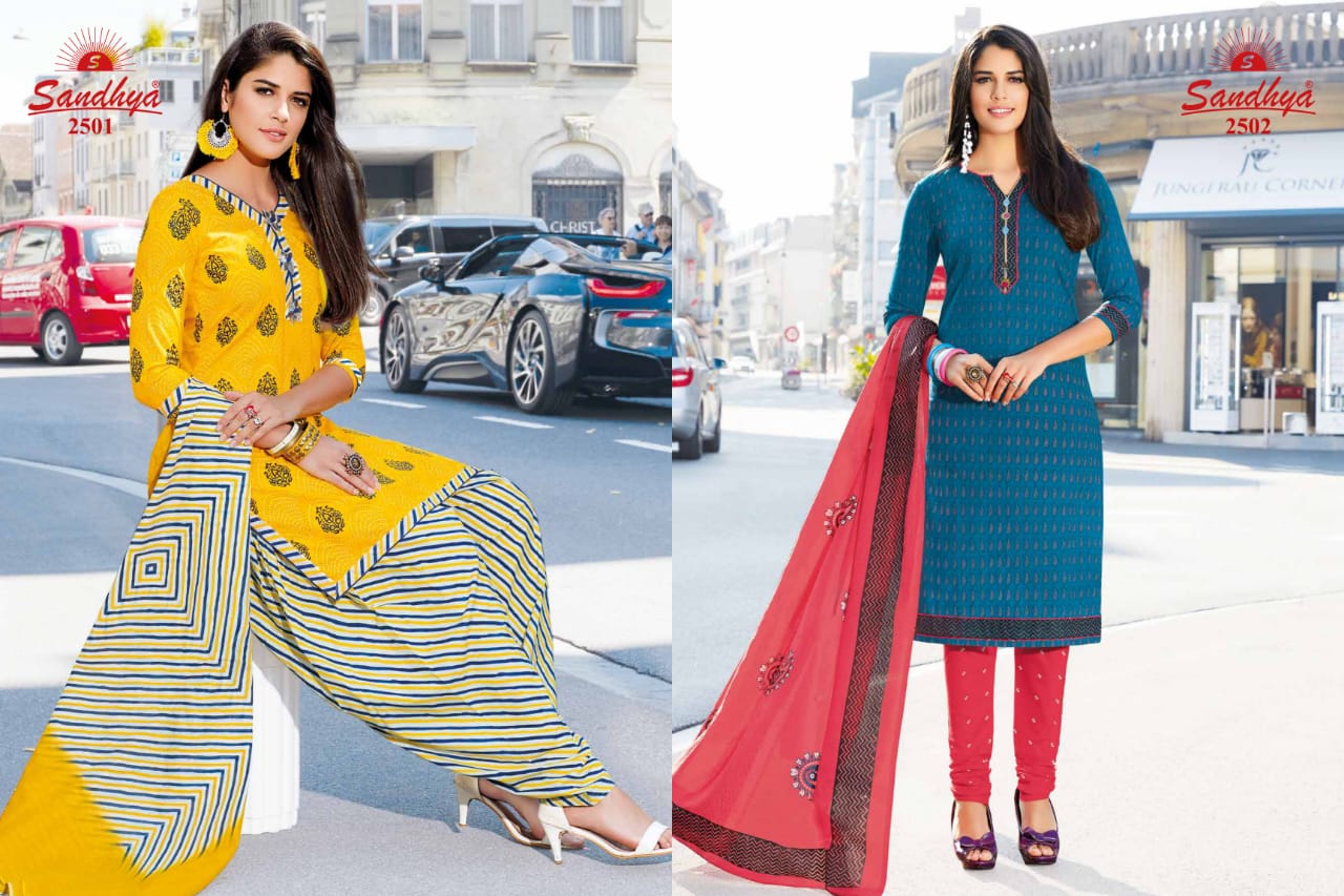 Payal Vol-25 By Sandhya 2501 To 2530 Series Indian Beautiful Ethnic Wear Suits Colorful Stylish Fancy Casual Wear & Occasional Wear Cotton Printed Dresses At Wholesale Price