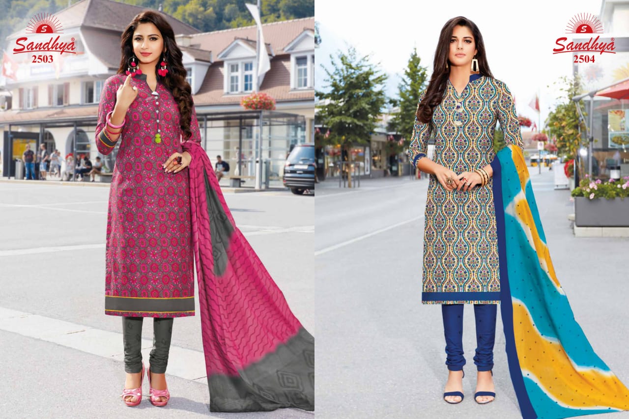 Payal Vol-25 By Sandhya 2501 To 2530 Series Indian Beautiful Ethnic Wear Suits Colorful Stylish Fancy Casual Wear & Occasional Wear Cotton Printed Dresses At Wholesale Price
