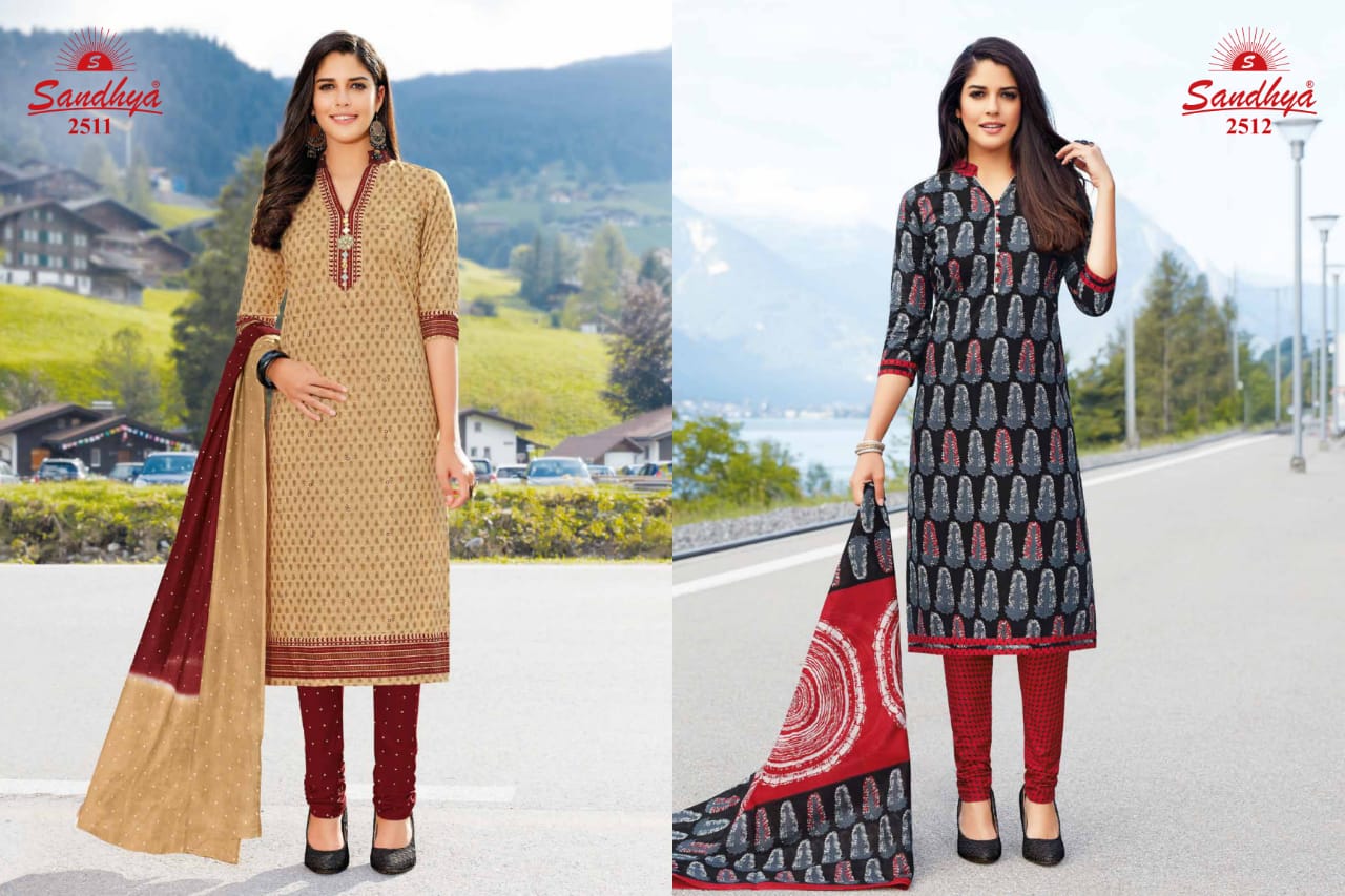 Payal Vol-25 By Sandhya 2501 To 2530 Series Indian Beautiful Ethnic Wear Suits Colorful Stylish Fancy Casual Wear & Occasional Wear Cotton Printed Dresses At Wholesale Price