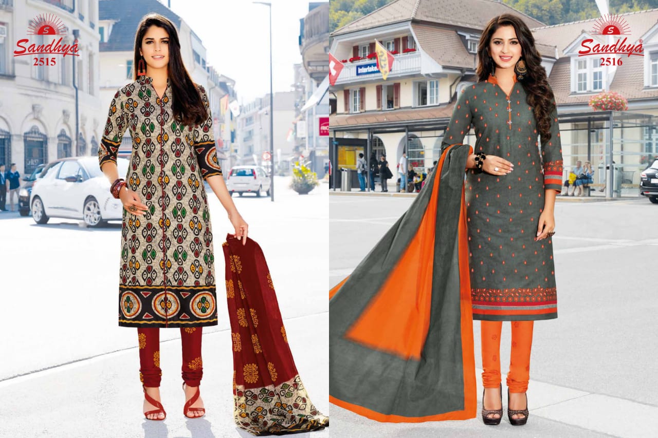 Payal Vol-25 By Sandhya 2501 To 2530 Series Indian Beautiful Ethnic Wear Suits Colorful Stylish Fancy Casual Wear & Occasional Wear Cotton Printed Dresses At Wholesale Price