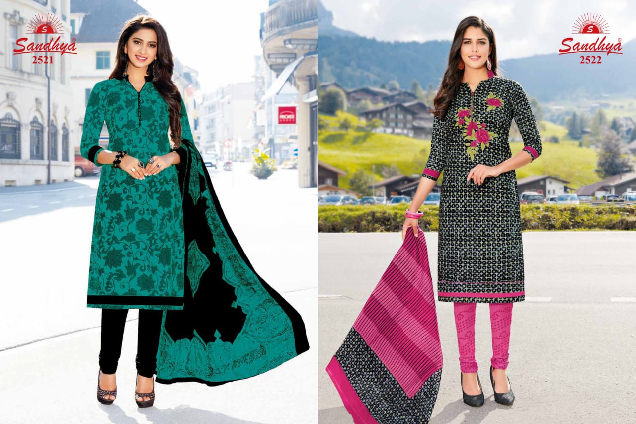 Payal Vol-25 By Sandhya 2501 To 2530 Series Indian Beautiful Ethnic Wear Suits Colorful Stylish Fancy Casual Wear & Occasional Wear Cotton Printed Dresses At Wholesale Price
