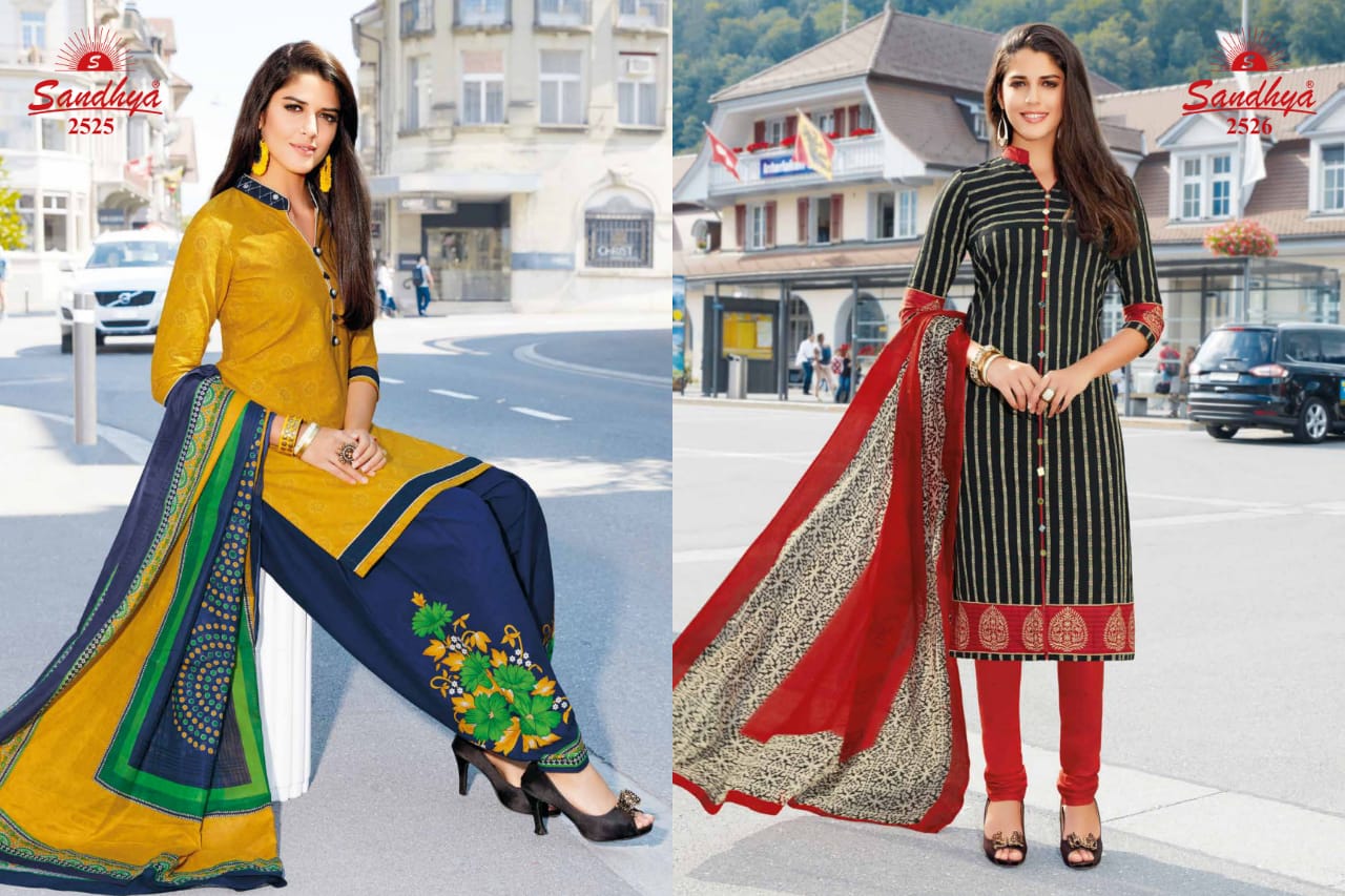 Payal Vol-25 By Sandhya 2501 To 2530 Series Indian Beautiful Ethnic Wear Suits Colorful Stylish Fancy Casual Wear & Occasional Wear Cotton Printed Dresses At Wholesale Price