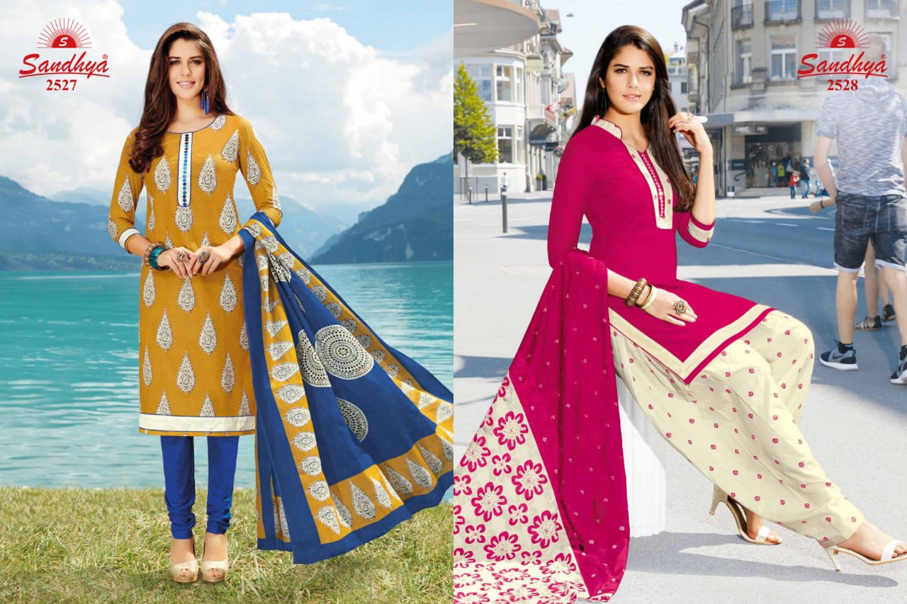 Payal Vol-25 By Sandhya 2501 To 2530 Series Indian Beautiful Ethnic Wear Suits Colorful Stylish Fancy Casual Wear & Occasional Wear Cotton Printed Dresses At Wholesale Price