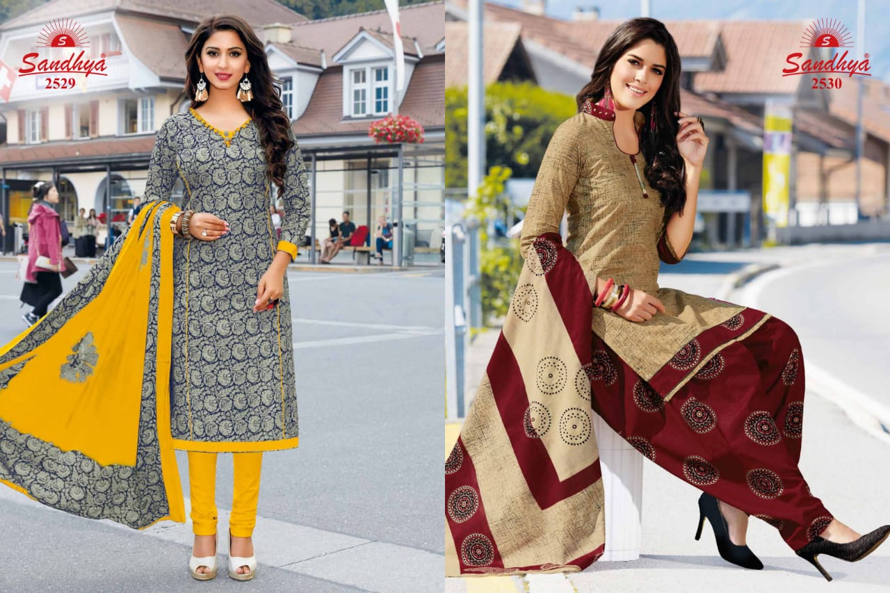 Payal Vol-25 By Sandhya 2501 To 2530 Series Indian Beautiful Ethnic Wear Suits Colorful Stylish Fancy Casual Wear & Occasional Wear Cotton Printed Dresses At Wholesale Price