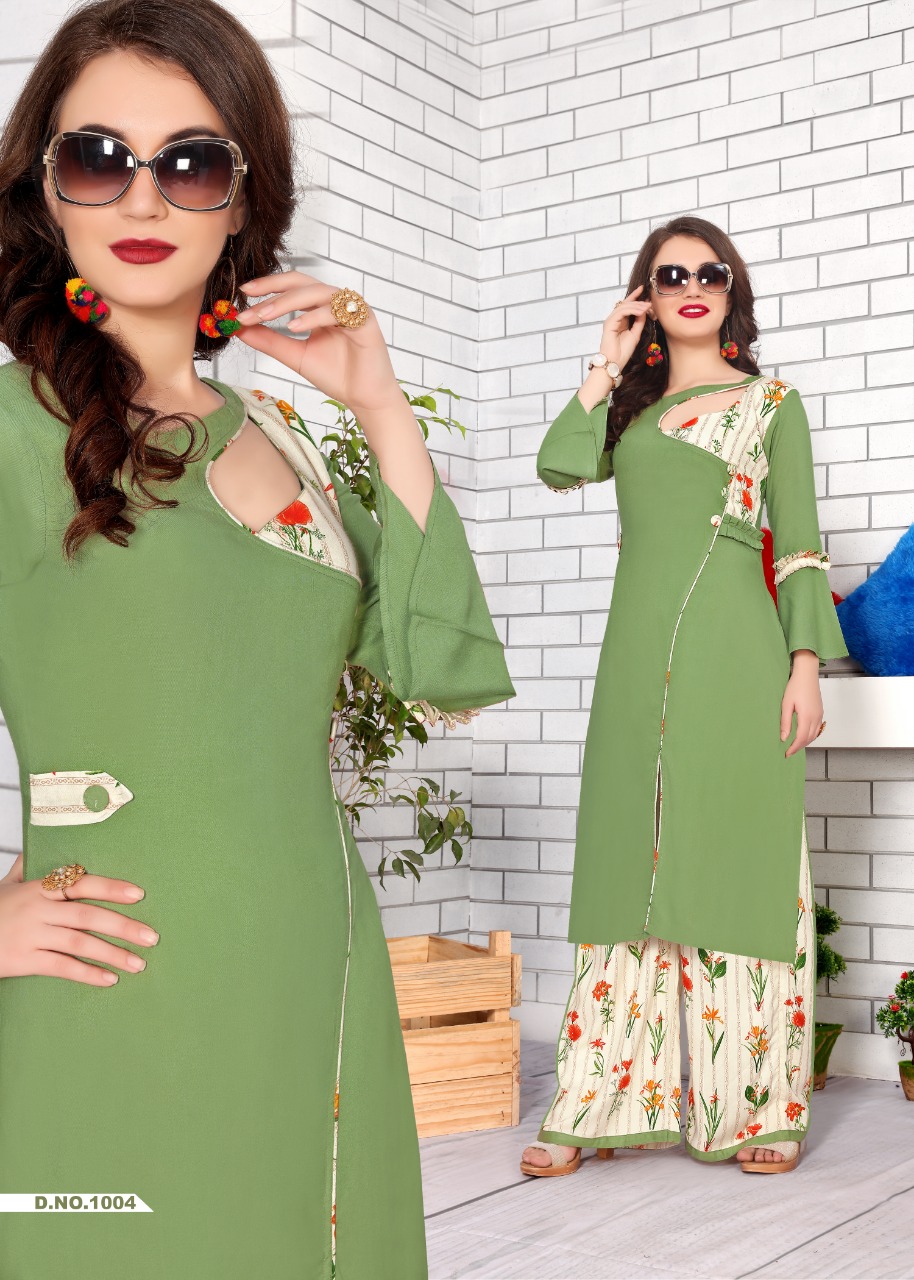 Pearl By Play Store 1001 To 1008 Series Beautiful Stylish Fancy Colorful Casual Wear & Ethnic Wear & Ready To Wear Rayon Printed Kurtis At Wholesale Price