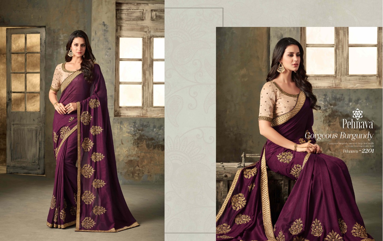 Pehnava 2201 Series By Pehnava 2201 To 2215 Series Indian Traditional Wear Collection Beautiful Stylish Fancy Colorful Party Wear & Occasional Wear Silk Embroidered Sarees At Wholesale Price