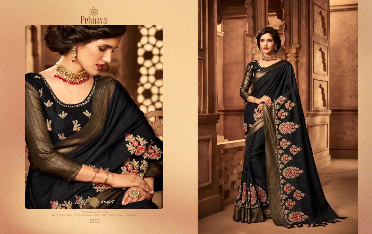Pehnava 2301 Series By Pehnava 2301 To 2316 Series Indian Traditional Wear Collection Beautiful Stylish Fancy Colorful Party Wear & Occasional Wear Silk Embroidered Sarees At Wholesale Price