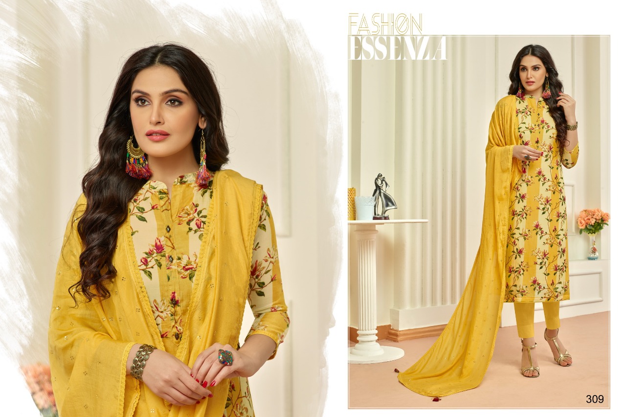 Penny By Moof Fashion 306 To 314 Series Beautiful Suits Colorful Stylish Fancy Casual Wear & Ethnic Wear Cotton Satin & Muslin With Work Dresses At Wholesale Price