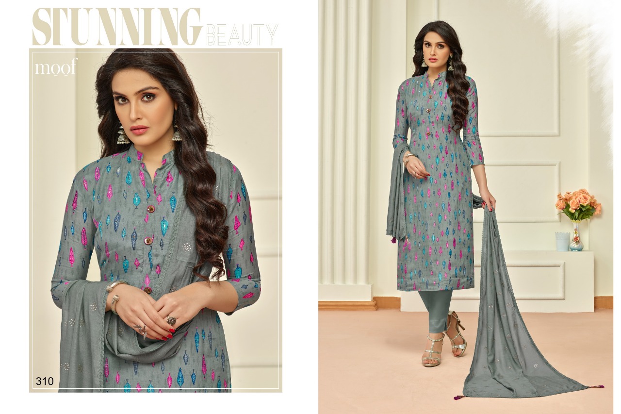Penny By Moof Fashion 306 To 314 Series Beautiful Suits Colorful Stylish Fancy Casual Wear & Ethnic Wear Cotton Satin & Muslin With Work Dresses At Wholesale Price