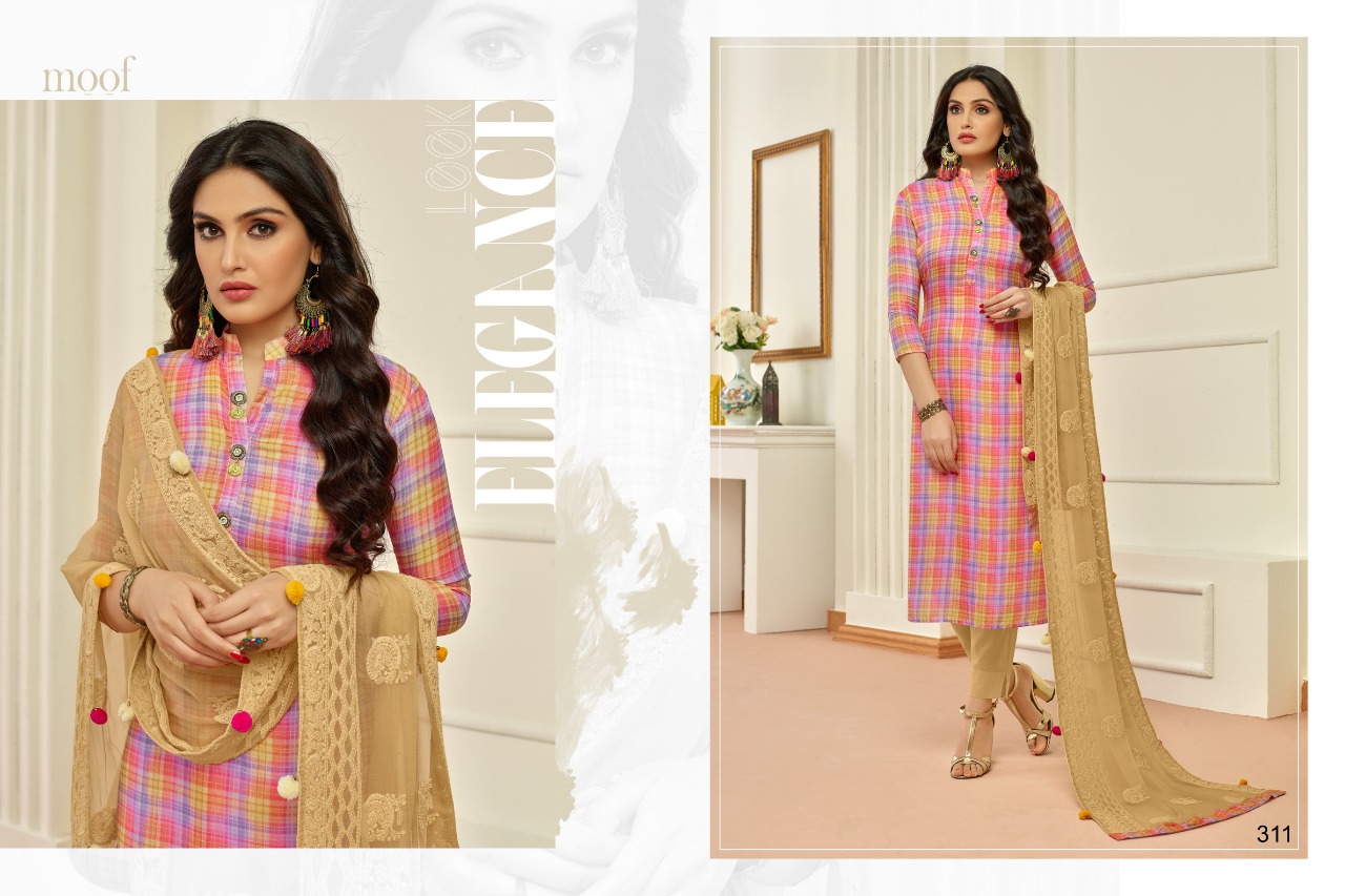 Penny By Moof Fashion 306 To 314 Series Beautiful Suits Colorful Stylish Fancy Casual Wear & Ethnic Wear Cotton Satin & Muslin With Work Dresses At Wholesale Price