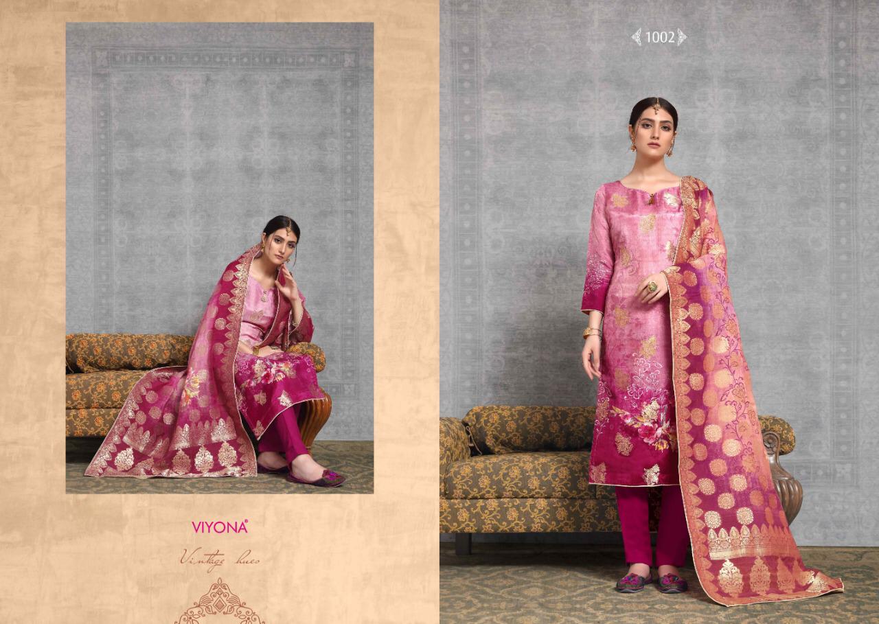 Perfume By Viyona Dressline 1001 To 1008 Series Beautiful Suits Stylish Colorful Fancy Casual Wear & Ethnic Wear Pure Viscose Russian Silk Jacquard Digital Printed Dresses At Wholesale Price