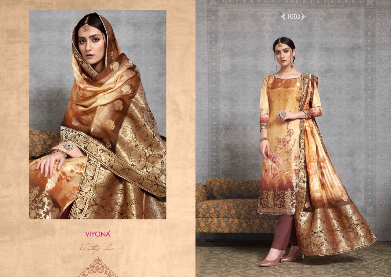 Perfume By Viyona Dressline 1001 To 1008 Series Beautiful Suits Stylish Colorful Fancy Casual Wear & Ethnic Wear Pure Viscose Russian Silk Jacquard Digital Printed Dresses At Wholesale Price