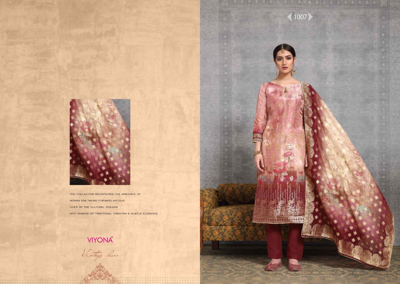 Perfume By Viyona Dressline 1001 To 1008 Series Beautiful Suits Stylish Colorful Fancy Casual Wear & Ethnic Wear Pure Viscose Russian Silk Jacquard Digital Printed Dresses At Wholesale Price