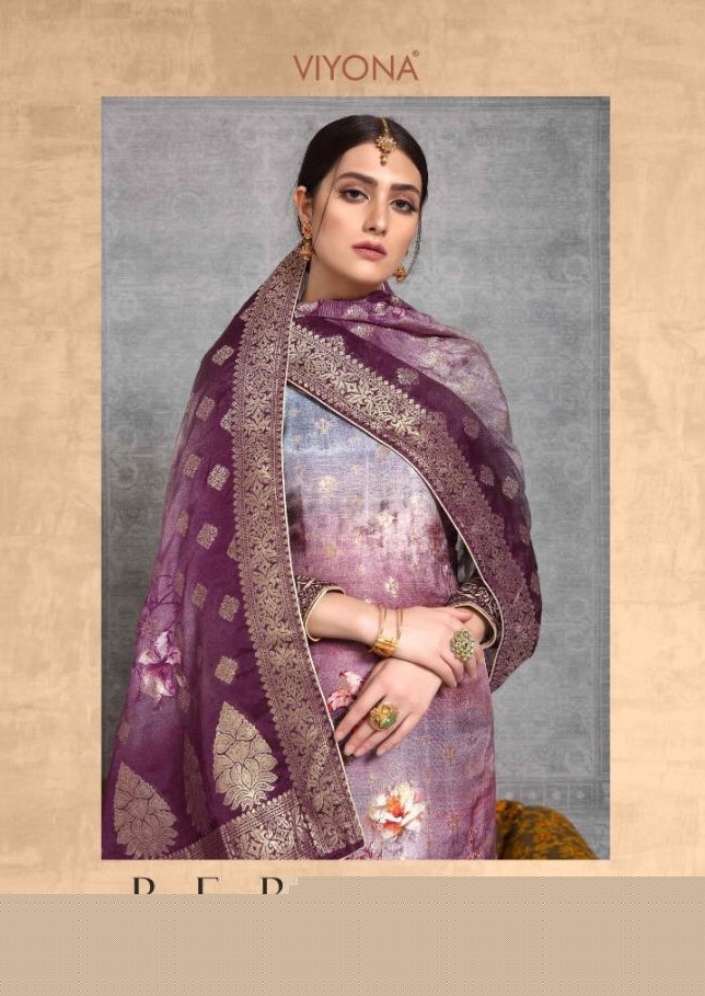Perfume By Viyona Dressline 1001 To 1008 Series Beautiful Suits Stylish Colorful Fancy Casual Wear & Ethnic Wear Pure Viscose Russian Silk Jacquard Digital Printed Dresses At Wholesale Price