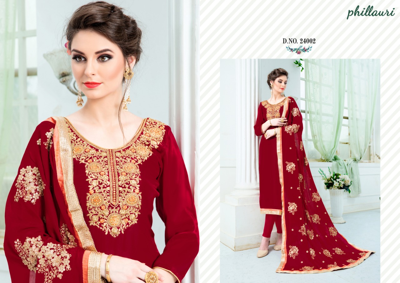Phillauri Vol-12 By Phillauri 24001 To 24007 Series Designer Anarkali Collection Suits Beautiful Stylish Fancy Colorful Party Wear & Occasional Wear Pure Upada Silk Dresses At Wholesale Price