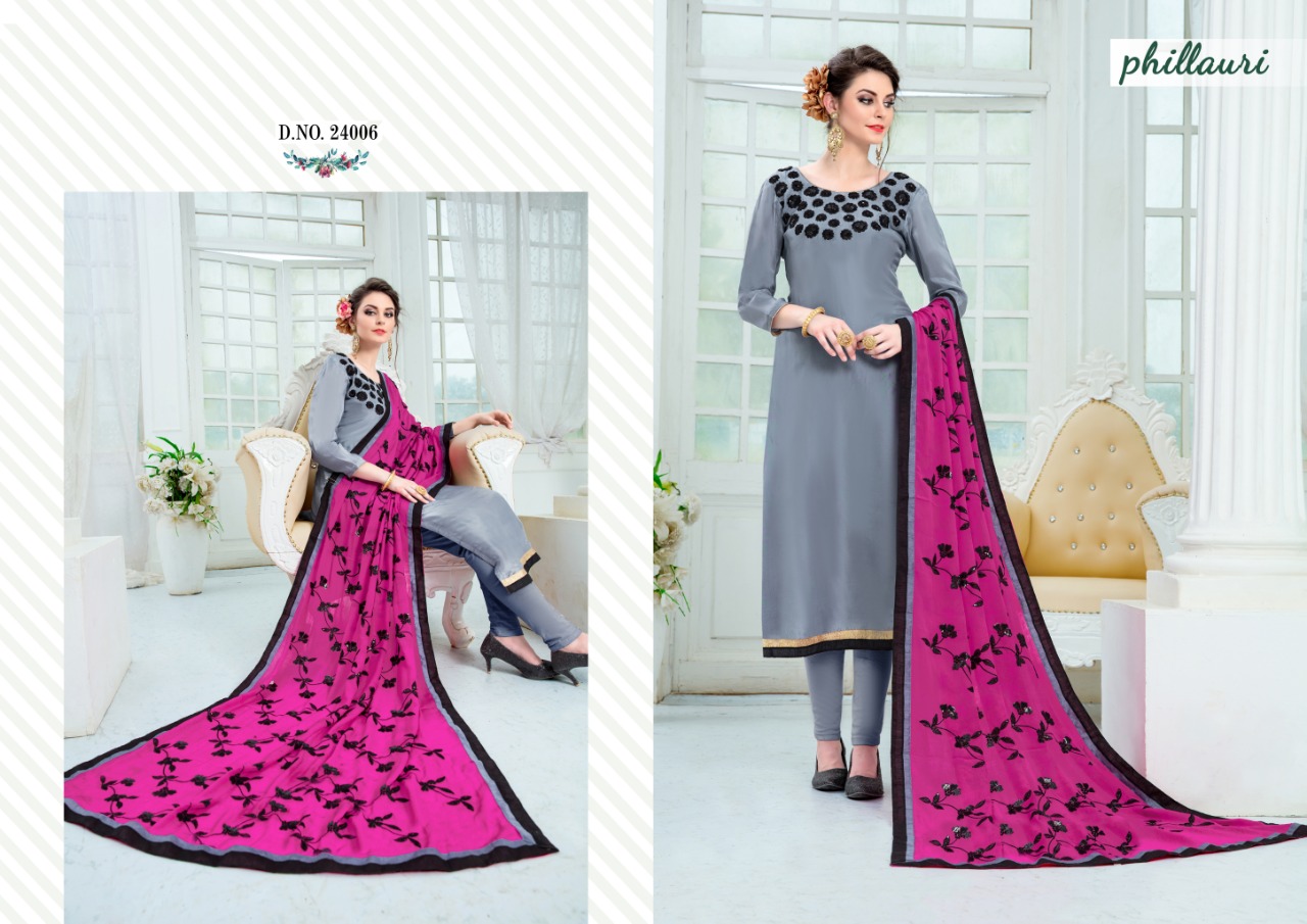 Phillauri Vol-12 By Phillauri 24001 To 24007 Series Designer Anarkali Collection Suits Beautiful Stylish Fancy Colorful Party Wear & Occasional Wear Pure Upada Silk Dresses At Wholesale Price