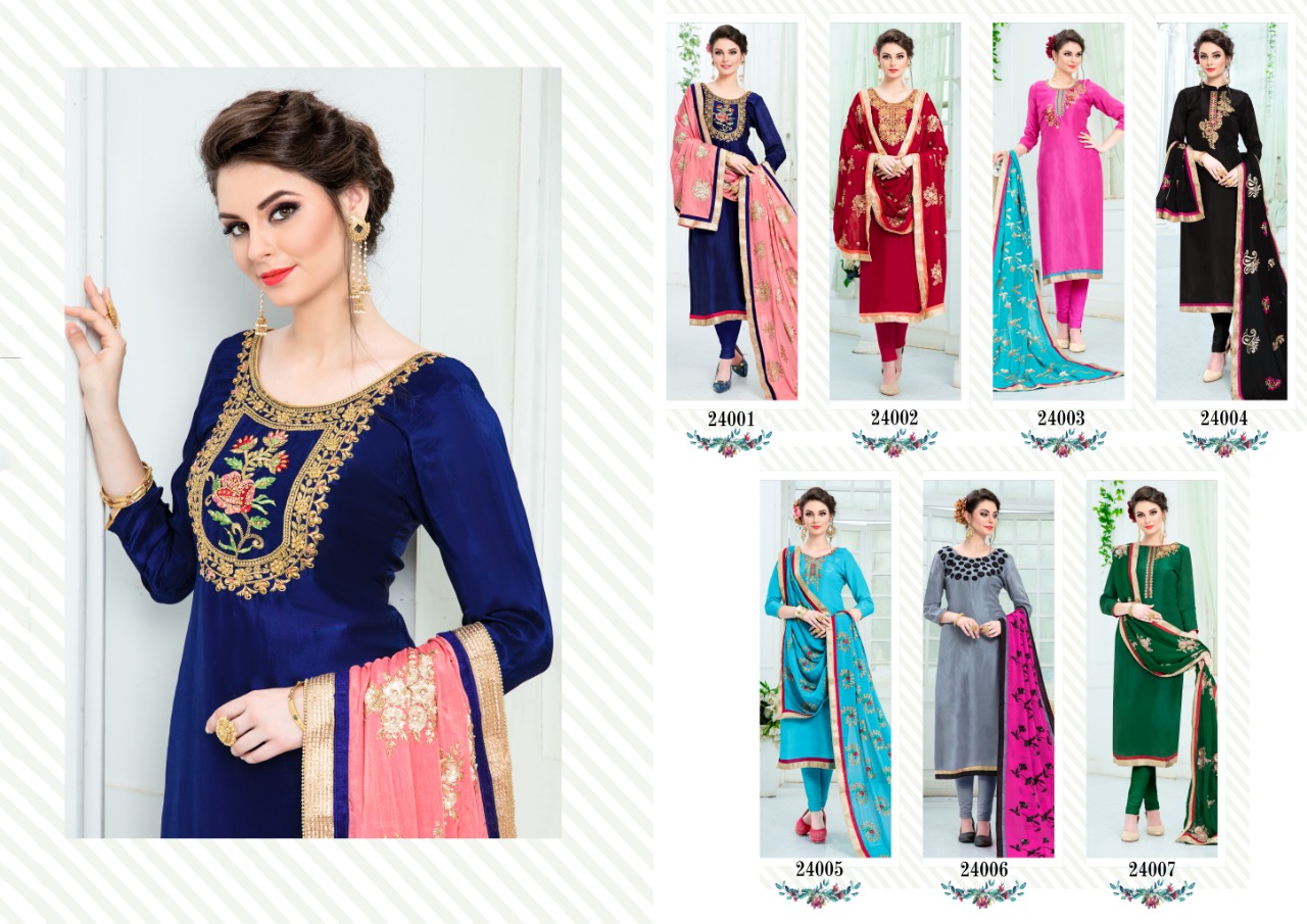 Phillauri Vol-12 By Phillauri 24001 To 24007 Series Designer Anarkali Collection Suits Beautiful Stylish Fancy Colorful Party Wear & Occasional Wear Pure Upada Silk Dresses At Wholesale Price