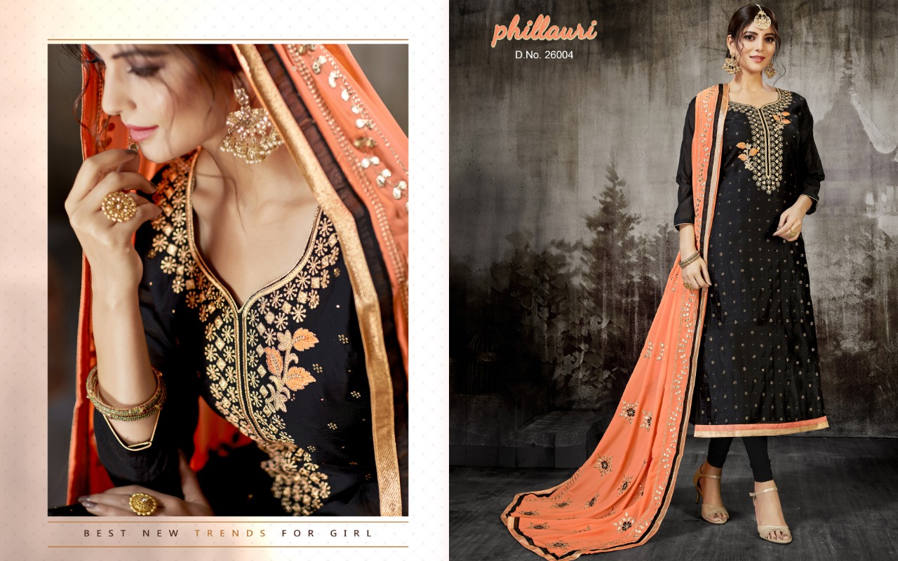 Phillauri Vol-13 By Phillauri 26001 To 26005 Series Designer Festive Suits Collection Beautiful Stylish Fancy Colorful Party Wear & Occasional Wear Modal Silk Embroidered Dresses At Wholesale Price