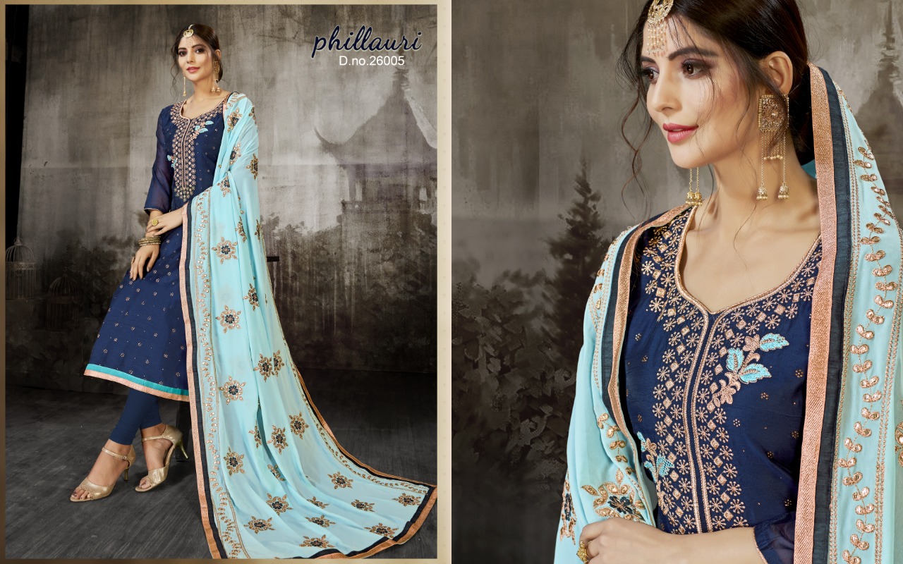 Phillauri Vol-13 By Phillauri 26001 To 26005 Series Designer Festive Suits Collection Beautiful Stylish Fancy Colorful Party Wear & Occasional Wear Modal Silk Embroidered Dresses At Wholesale Price