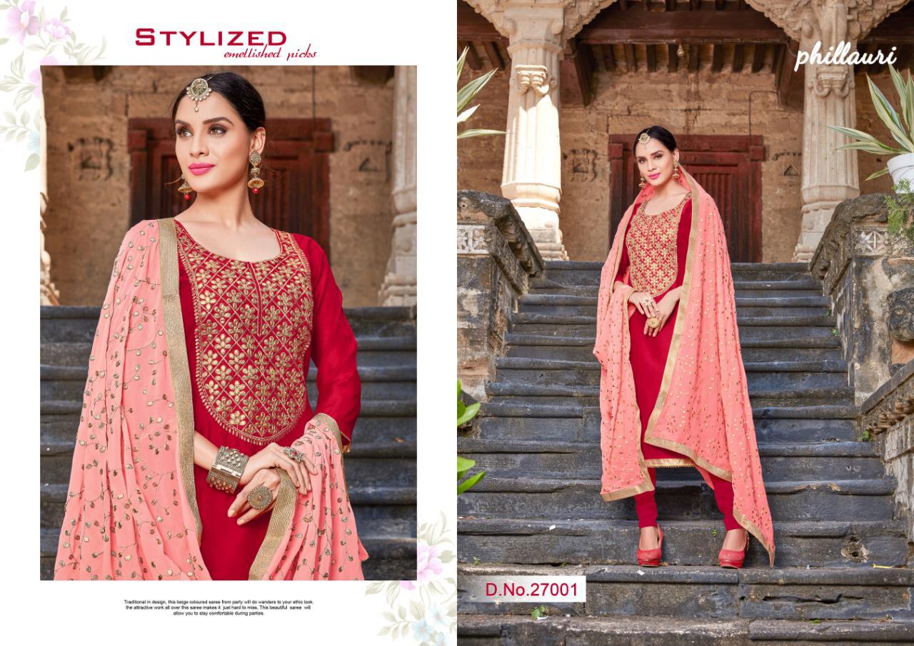 Phillauri Vol-14 By Phillauri 27001 To 27005 Series Designer Suits Collection Beautiful Stylish Fancy Colorful Party Wear & Occasional Wear Modal Silk Embroidered Dresses At Wholesale Price