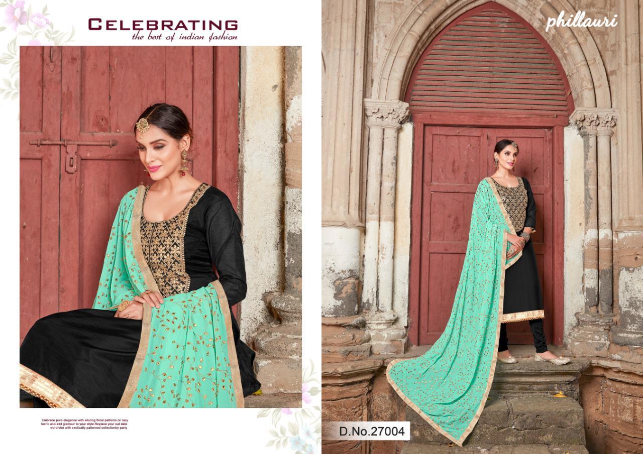 Phillauri Vol-14 By Phillauri 27001 To 27005 Series Designer Suits Collection Beautiful Stylish Fancy Colorful Party Wear & Occasional Wear Modal Silk Embroidered Dresses At Wholesale Price
