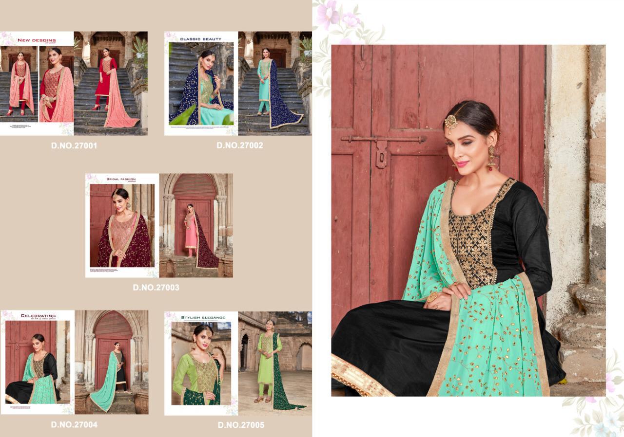 Phillauri Vol-14 By Phillauri 27001 To 27005 Series Designer Suits Collection Beautiful Stylish Fancy Colorful Party Wear & Occasional Wear Modal Silk Embroidered Dresses At Wholesale Price