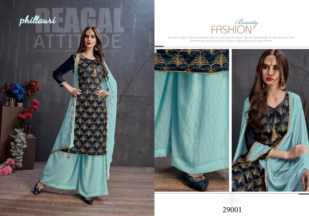 Phillauri Vol-16 By Phillauri 29001 To 29004 Series Designer Suits Collection Beautiful Stylish Fancy Colorful Party Wear & Occasional Wear Georgette Satin Embroidered Dresses At Wholesale Price