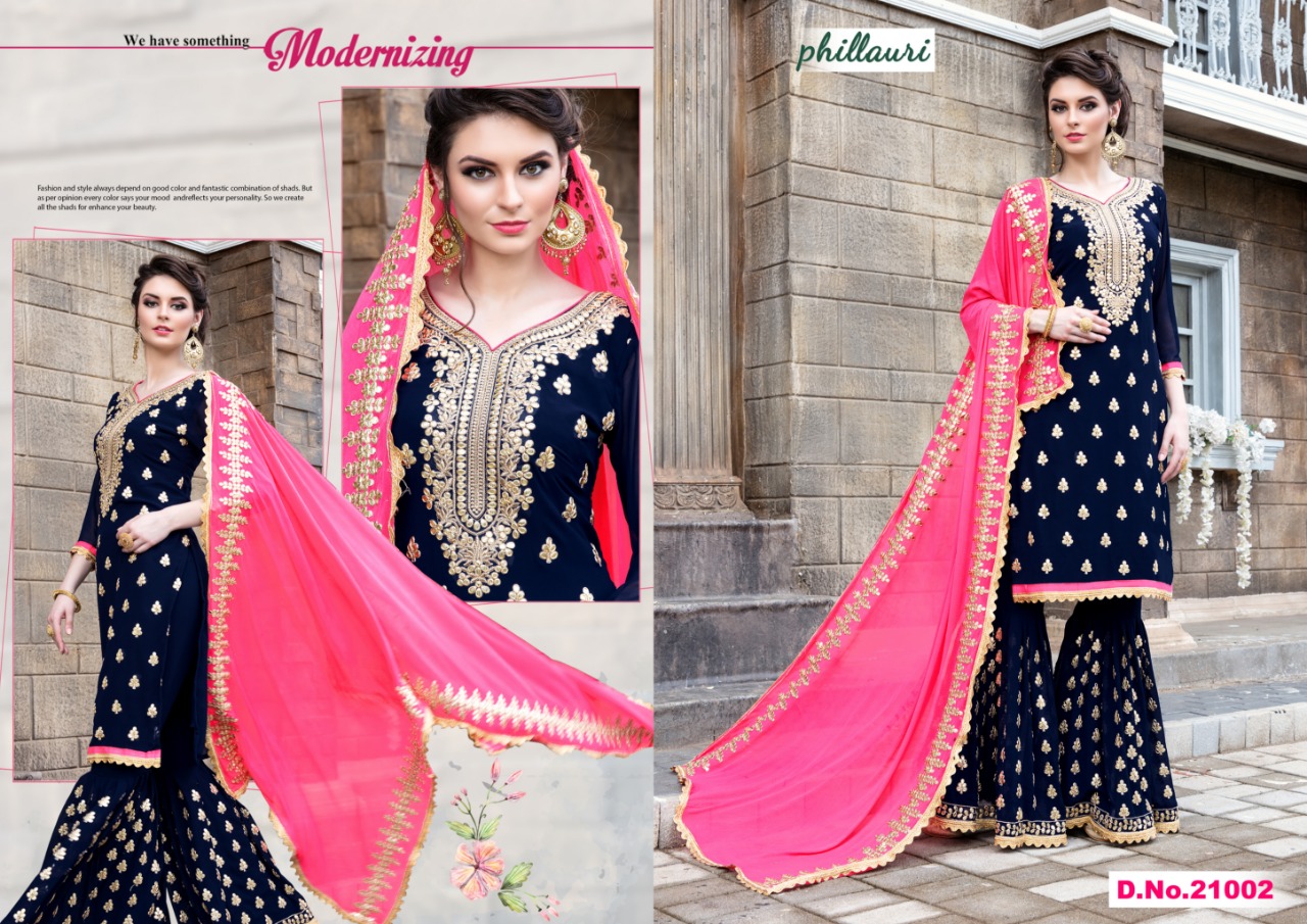 Phillauri-8 Colours By Phillauri Designer Sarara Suits Collection Beautiful Stylish Fancy Colorful Party Wear & Occasional Wear Georgette Embroidered Dresses At Wholesale Price