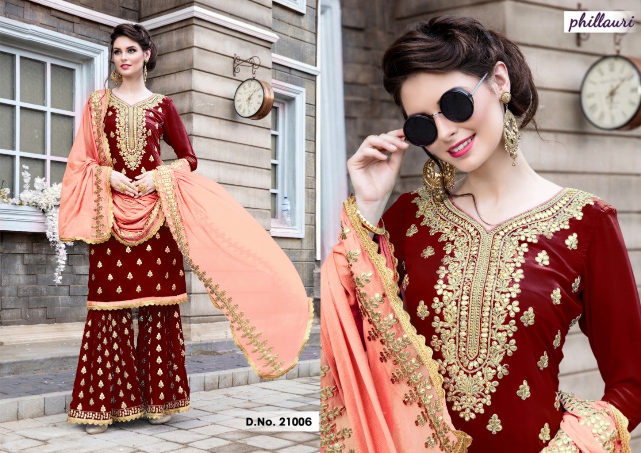 Phillauri-8 Colours By Phillauri Designer Sarara Suits Collection Beautiful Stylish Fancy Colorful Party Wear & Occasional Wear Georgette Embroidered Dresses At Wholesale Price