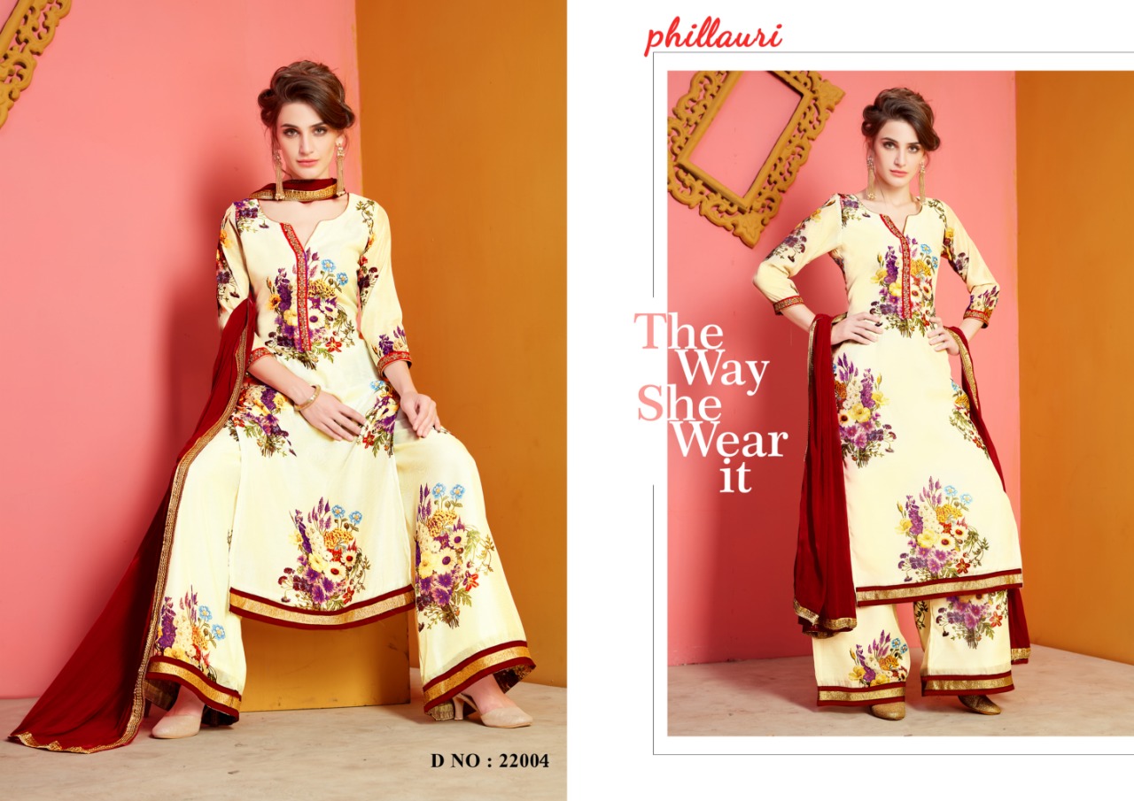 Phillauri Vol-9 By Phillauri 22001 To 22004 Series Beautiful Suits Colorful Stylish Fancy Casual Wear & Ethnic Wear Chanderi Printed Dresses At Wholesale Price