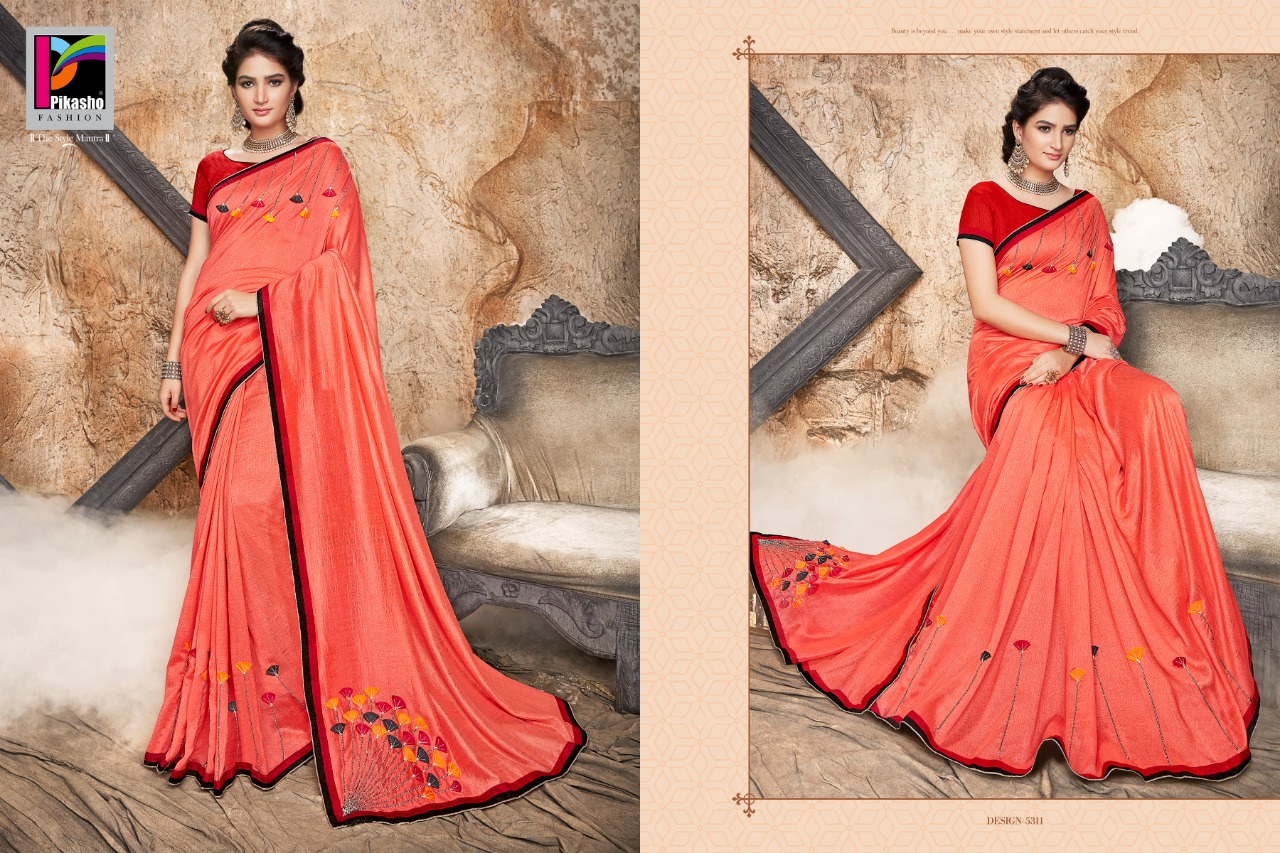 Pikasho 5310 Series By Pikasho 5310 To 5323 Series Indian Traditional Wear Collection Beautiful Stylish Fancy Colorful Party Wear & Occasional Wear Georgette Embroidered Sarees At Wholesale Price