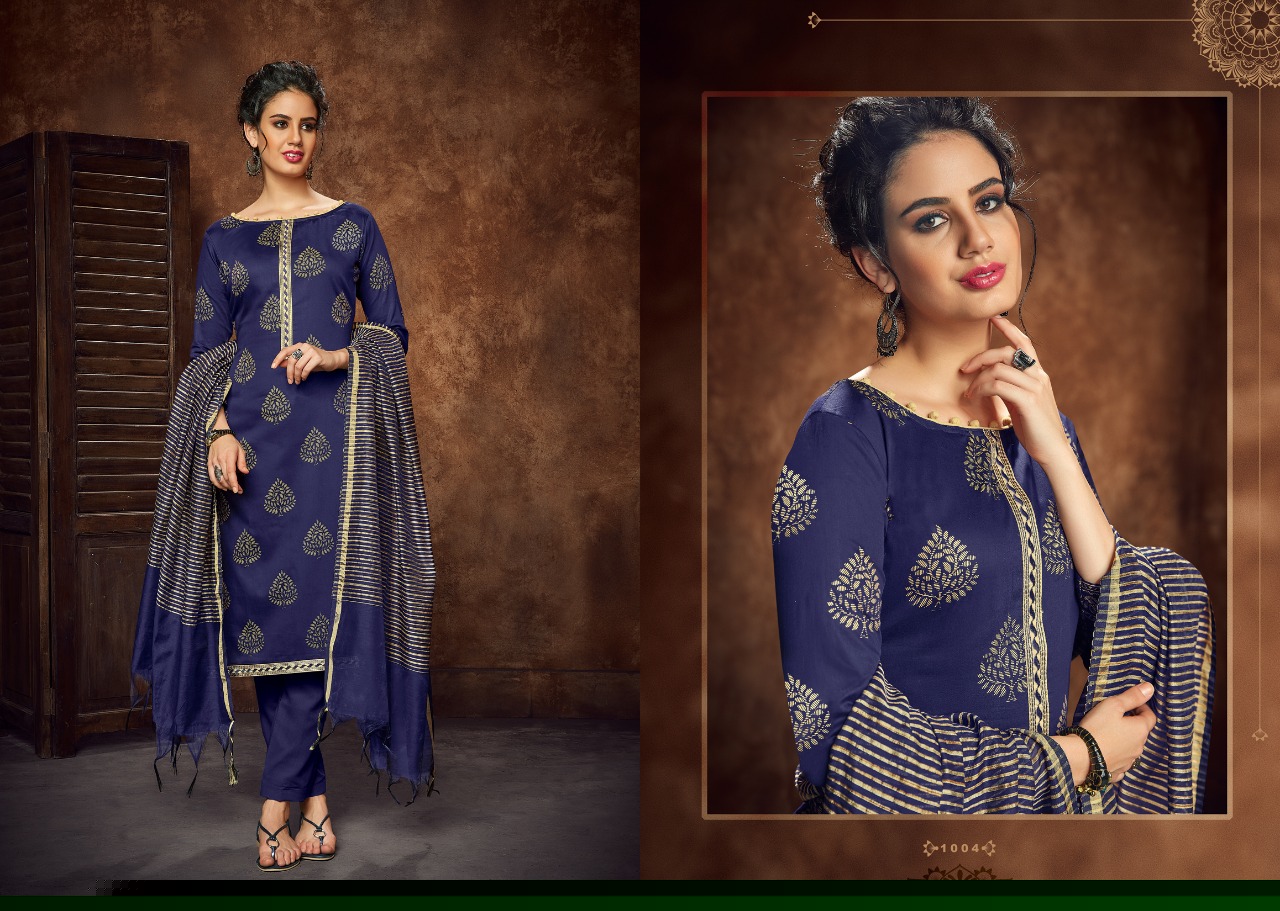 Piya By Aaa Design Studio 1001 To 1009 Series Beautiful Suits Colorful Stylish Fancy Casual Wear & Ethnic Wear Jam Satin With Work Dresses At Wholesale Price