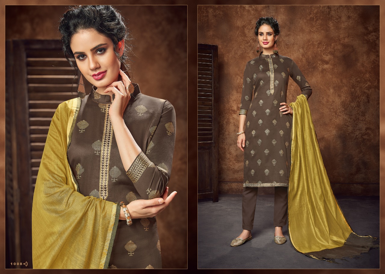 Piya By Aaa Design Studio 1001 To 1009 Series Beautiful Suits Colorful Stylish Fancy Casual Wear & Ethnic Wear Jam Satin With Work Dresses At Wholesale Price
